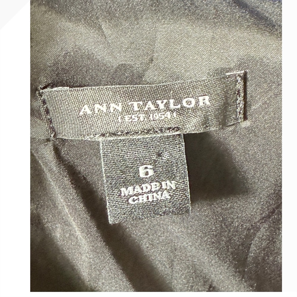 Ann Taylor Dress Size‎ 8 Sleeveless Silk Animal Print Sheath Career Dress 🤎🖤🤎 - Picture 7 of 8
